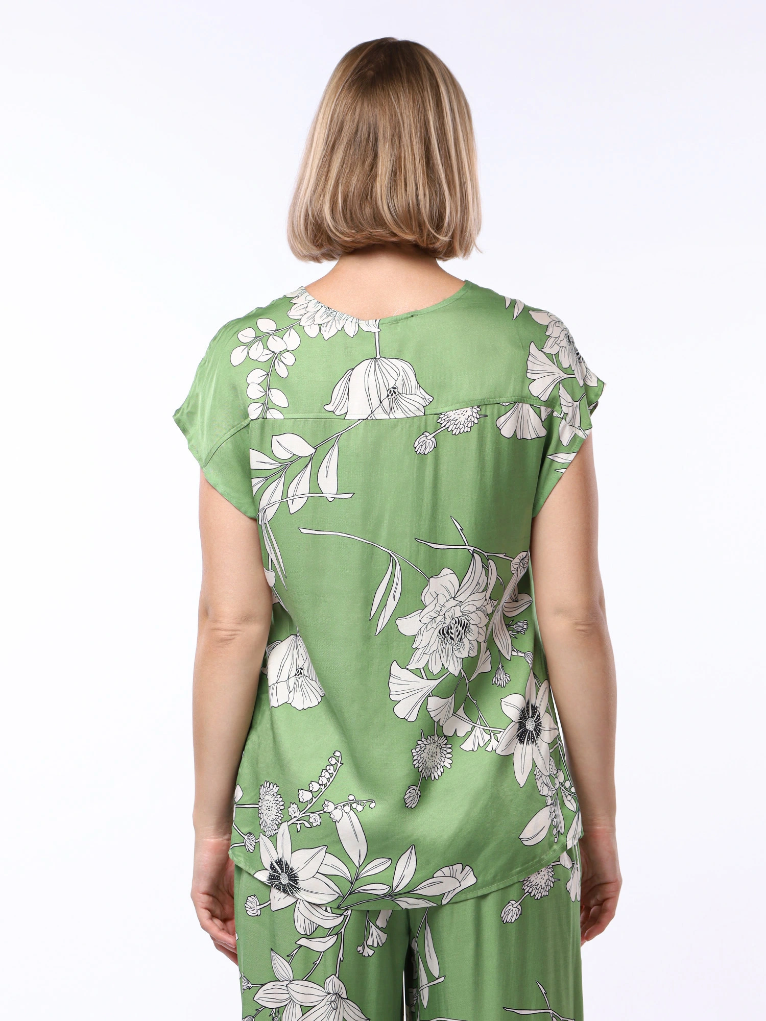 Блуза с принтом прямого кроя